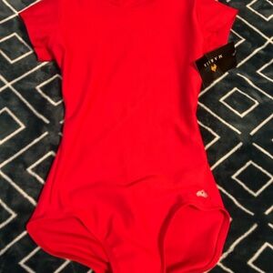 Vibrant red leotard